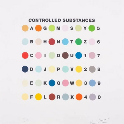 Controlled Substances Key Spot 2011 by Damien Hirst