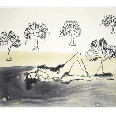 Laying with the Olive Trees, 2011  by Tracey Emin