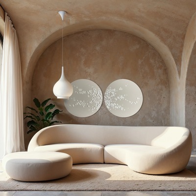Skimming Petals Circular by Box Art Interiors