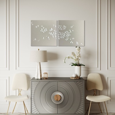 Skimming Petals  by Box Art Interiors